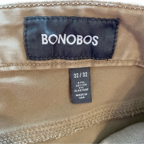 Bonobos Dark Khaki Flat Front Pants Size Slim Fit Size 32 x 32 - Picture 4 of 10